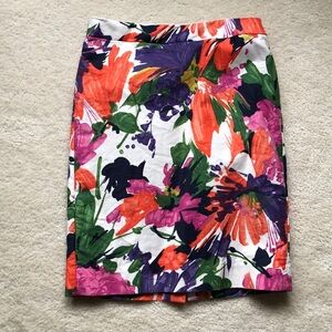 Floral pencil skirt. J Crew